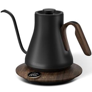 Cocinare FLOW B9 Gooseneck Electric Kettle, Precise Temperature Control for Pour-Over Coffee & Tea Brewing, Stainless Steel Interior, Rapid Heating for Boiling Water 0.9L (Obsidian Black)