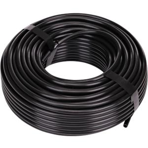 Raindrip 016010T 1/4 in. Drip Irrigation Supply Tubing, 100 ft., 1/4 in x 100 ft, for Drip Irrigation Parts, and Drip Systems, Black Polyethylene
