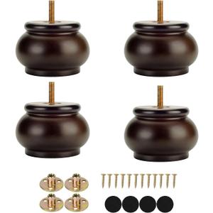Maricome 2 Inch Round Furniture Feet Predrilled M8 Bolt Screw in Set of 4 Mid Century Replacement Bun Feet for Sofa Couch Ottoman (Height: 2.36 In/6CM) Maricome 2 Inch Round Furniture Feet Predrilled M8 Bolt Screw in Set of 4 Mid Century Replacement Bun Feet for Sofa Couch Ottoman (Height: 2.36 In/6CM)
