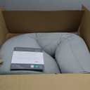 Pharmedoc Pregnancy Pillows, U-Shape Full Body Pillow – Removable Cooling Cover -Dark Grey – Pregnancy Pillows for Sleeping – Body Pillows for Adults, Maternity Pillow and Pregnancy Must Haves