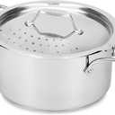 All-Clad Simply Strain Stainless Steel Multipot with Straining Lid, 6-Quart, Induction, Oven Broiler Safe 600F, Strainer, Pasta Strainer with Handle, Steamer Pot, Cookware, Home, Pots and Pans, Silver