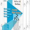 Pecmuikee Acrylic Window Sign Holder Suction Cups 8.5 x 11,Clear Acrylic Frames Wall Mount Advertising Signage Sign Holder for Glass Door Mall, Office, Home, Store, Restaurant (2 Pack)