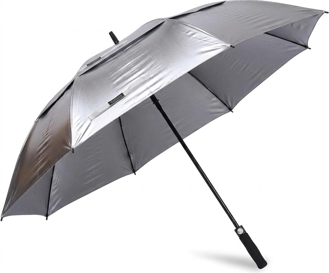 G4Free 68 Inch UV Protection Golf Umbrella Auto Open Vented Double Canopy Oversize Extra Large Windproof Sun Rain Umbrellas