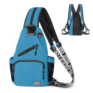 Geestock Convertible Sling Bag for Women Men, Lightweight Crossbody Backpack Daypack Chest Bag Fit 10.9" Tablet for Travel, Sport, Hiking & Commute, Blue, 8.27in×3.94in×13.39in