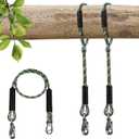Adjustable Tree Swing Ropes Heavy Duty Hammock 7.25Ft(87"),360Rotation Tree Swings Hanging Straps for Outdoor Swings Hammock Playground Set Accessories,2Pack of Green