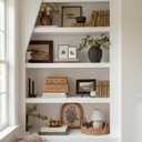 2 x Decorative Storage Boxes with Lids - Set of 2 Beautiful Wicker Organizer Bins for Your Shelves & Home Decor - Safely Store Your Photos, Documents, and Memory Box Keepsakes in a Stylish Rattan Design