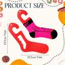 DoubleFill 4 Pcs Sock Blockers for Knitting, Adjustable Knitting Sock Ruler Socking Stretchers, Plastic Stocking Blockers for Knittings and Crochet, Shaping, Drying, Displaying Knitted Socks