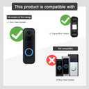 Stainless Steel Faceplate, Accessories for Blink Video Doorbell, Video Doorbell Bracket, Sign, Fixing, Wall Plate for Wireless Bell Silvery(T90)