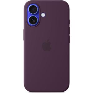 Apple iPhone 16 Silicone Case with MagSafe and Camera Control: Lightweight Phone Case, Wireless Charging Compatible, Smooth Matte Finish; Plum