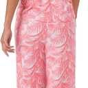 Tommy Bahama - Women's Pajama Set, Short Sleeve T Shirt with Cropped Pants for Sleep or Lounge (M)