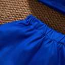 Kids Girls Cheerleader Costumes Halloween Dress Up Role Play Birthday Paty (4-5 Years, Blue)