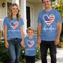 TIEEI 4th of July Shirts American Flag Women T-Shirt Patriotic Tee Tops (XXL)