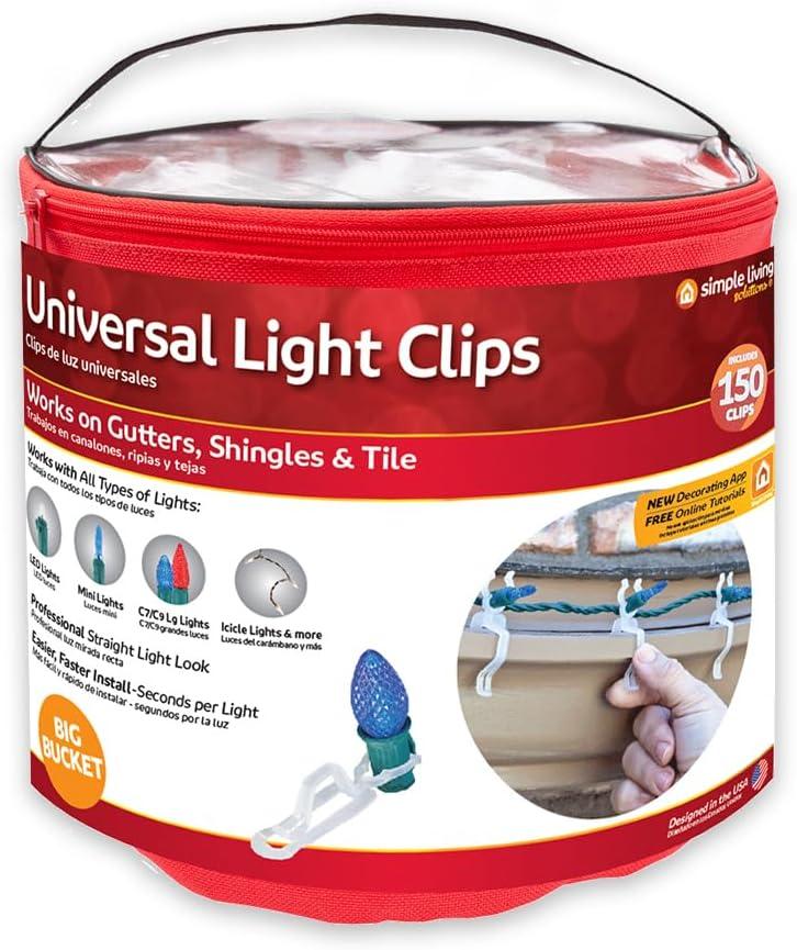 Simple Living Solutions 150ct Universal Light Clips Value Pack (150)