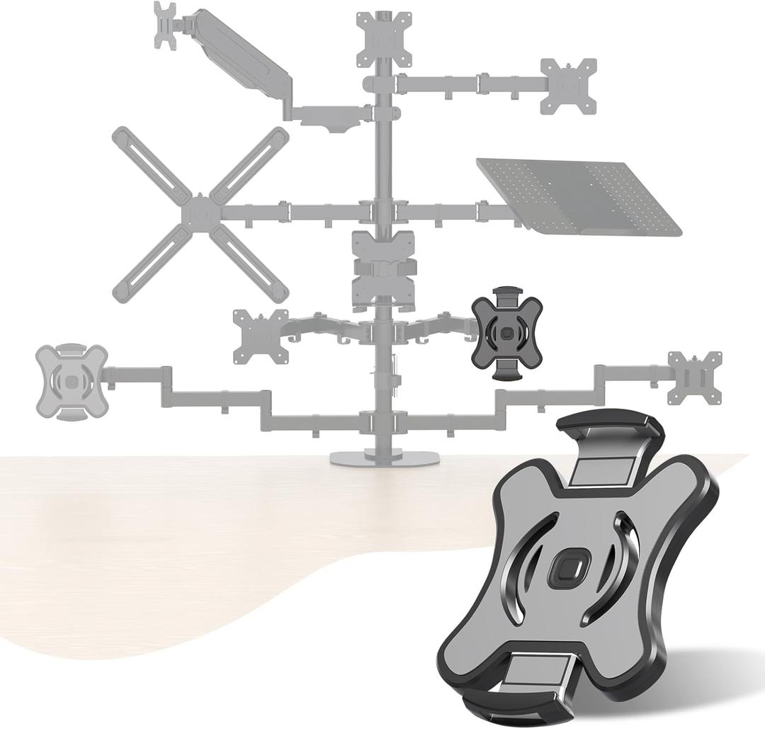 Pholiten Universal VESA Mount Adapter for Tablets, 2-in-1 Laptops, & 15.6 inch Portable Monitors, VESA 100x100, Adjustable Laptop Holder, Extend to 7.68-10 inch