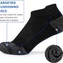 Ankle Socks Womens Athletic Running Comfort Cushioned 3/5/6Pairs (Black, XL)
