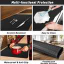 Stove Top Cover for Electric Stove, Silicone Glass Cooktop Protector, 28"x20" Stove Mat, Cooktop Protector, Heat Resistant Range Ceramic Stove Top Covers Mat, Dish Drying Mat XL (Black, 28" x 20")