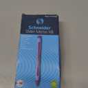 Schneider Slider Memo XB (Extra Broad) Ballpoint Pen, 1.4 mm, Light Blue Barrel, Violet Ink, Box of 10 Pens (150208)