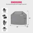 Grill Cover by Grillman, Gray, 60 Inch, BBQ Outdoor Grill Covers, Charcoal & Gas Grills, Waterproof, Rip-Proof, Weather-Resistant, Anti-UV, Barbecue Cover for Weber, Genesis, Charbroil, Nexgrill, etc