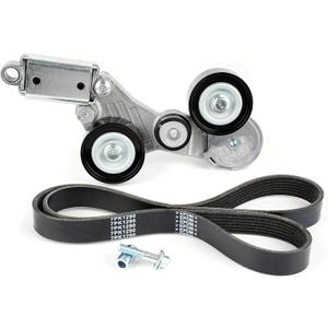 Tykick Drive Belt Tensioner Assembly Kit with Pulley & Serpentine Belt for Chevrolet Impala for Chevy Malibu for Buick LaCrosse Regal for Saturn Aura Vue 2007-2016 2.4L L4 Replaces 12663047, 7PK1290
