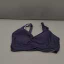 GRAPENT Bikini Tops for Women Ruched Cropped Tankini Tops Beach Adjustable Straps Bathing Suit Padded Swimwear Top Only (Large, Dark Gray)