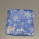 Horaldaily Christmas Tablecloth 7070 Inch Round, White Snow Blue Washable Table Cover for Party Picnic Dinner Decor