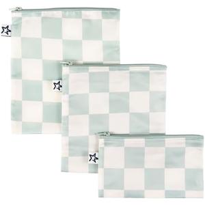 Tiny Twinkle 3 Pack Reusable Snack Bags - Machine Washable, PFAS, PVC, BPA, Phthalate-Free Reusable Baby and Toddler Food Safe Snack Bags (Sage Checkers) Tiny Twinkle 3 Pack Reusable Snack Bags - Machine Washable, PFAS, PVC, BPA, Phthalate-Free Reusable Baby and Toddler Food Safe Snack Bags (Sage Checkers)