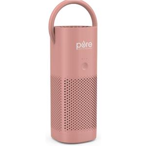 Pure Enrichment PureZone Mini Portable Air Purifier - Cordless True HEPA Filter Cleans Air & Eliminates 99.97% of Dust, Odors, & Allergens Close to You - Cars, School, & Office (Blush)