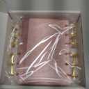 Koqye A7 Acrylic Notebook Binder 6 Ring, 2pcs Loose Leaf Personal Planner Binder 45 Sheets Refills Paper, Lay Flat Design, Gold Metal Round Ring(Rose)