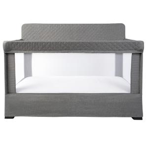Baby Delight Lunaire Full Size Crib | Breathable Mesh Baby Crib | Tool-Free Assembly Baby Bed | Charcoal Tweed