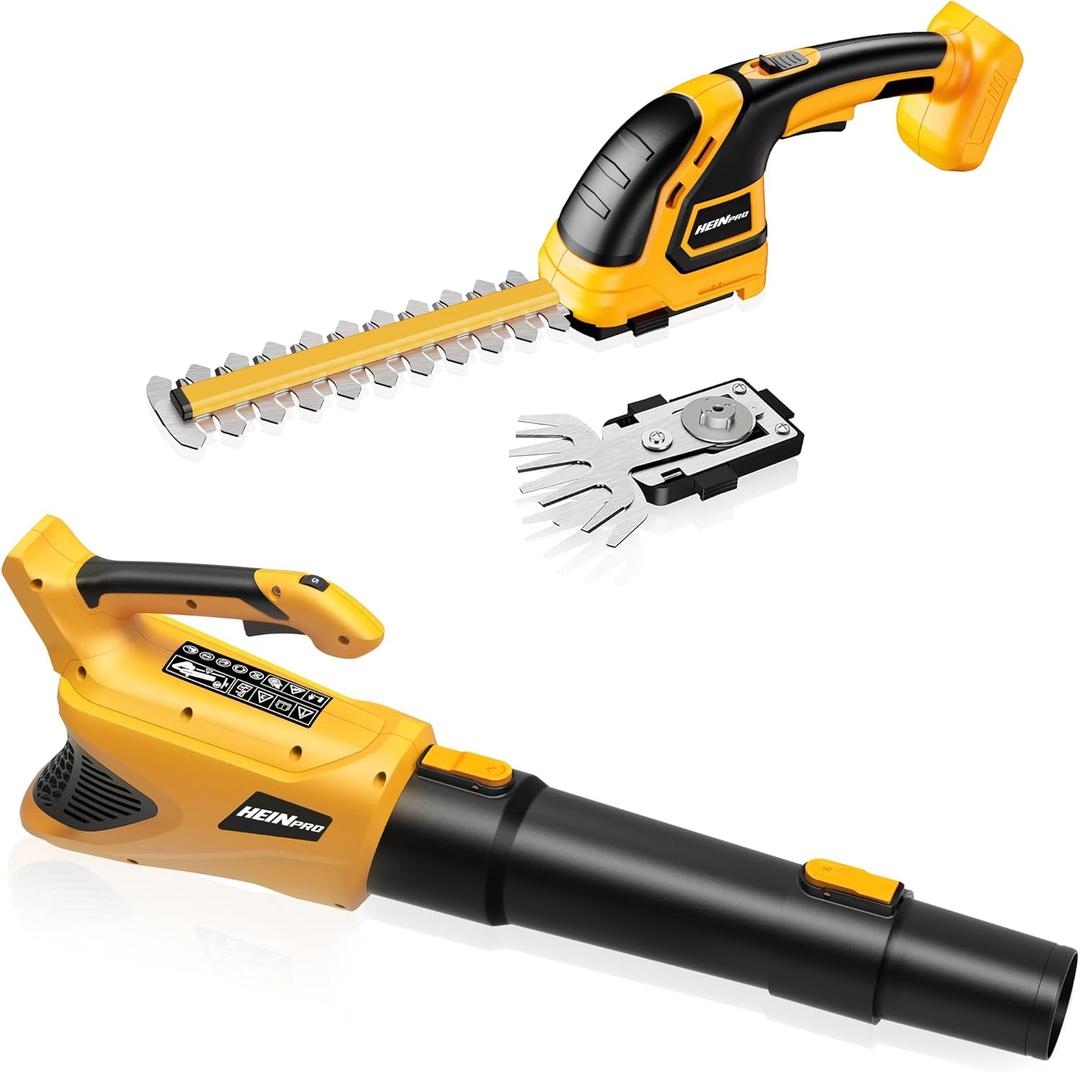 Cordless Leaf Blower and Hedge Trimmer & Grass Shear Combo Compatible with DEWALT 20V MAX Battery (Battery and Charger not Included)