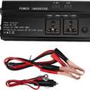 Aramox Power Converter, DC 12V 24V to AC 220V 4000W Car Transformer Electric Voltage Converter, Car Modified Sine Converter with LED Display, with 1 Type C 3 USB Ports and 2