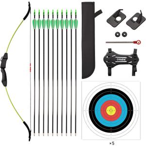 LWANO Bow and Arrow Set for Kids, Archery Beginner Gift with 10 Arrows, 42"