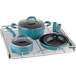 HOLDN STORAGE Pull Out Cabinet Organizer, Heavy Duty Caddy  - Requires At Least 23-1/4 Cabinet Opening, Steel Metal Cabinet Drawers Slide Out, Chrome HOLDN STORAGE Pull Out Cabinet Organizer, Heavy Duty Caddy  - Requires At Least 23-1/4 Cabinet Opening, Steel Metal Cabinet Drawers Slide Out, Chrome