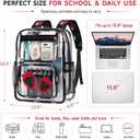 Clear Backpack for Girls Women Heavy Duty Transparent Bookbag Cute Bag Large Capacity See Through Backpacks for School, Medium