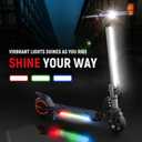 Foldable Electric Scooter for Kids, with Bright Front LED Lights,Shining Pedal, LED Display, Dual Brakes 150W Motor Kids Electric Scooter, UL2272 Certified