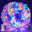 Guhope Christmas String Lights Indoor 1200LED 196FT, Waterproof Outdoor String Lights with Remote and Timer, 8 Modes Dimmable Christmas Lights for Indoor Outdoor Party Holiday Decorations (Multicolor)