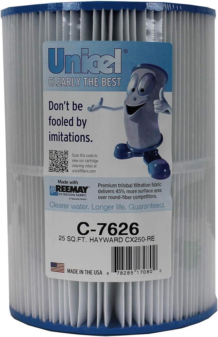Unicel C-7626 25 Square Foot Media Replacement Pool Hot Tub Spa Filter Cartridge with 111 Pleats