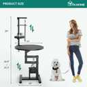 YITAHOME Electric Lift Dog Grooming Table 24" Rotating Desktop Pet Grooming Table for Dogs at Home, Adjustable Overhead Arm & Tool Organizer Dog Grooming Station, Black