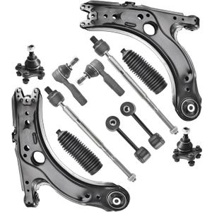 ASTARPRO 12pcs Suspension Kit Front Lower Control Arms and Ball Joints/Tie Rod End Inner and Outer with Boot/Sway Bar Links Compatible with 2002-2010 Volkswagen Beetle Golf Jetta