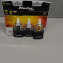 Master Lock Black Magnum Keyed-Alike Padlocks with All-Weather Cover, Outdoor Lock for Fence or Gate with a 1-7/8 Inch Lock Body and 1-1/2 Inch Shackle, 3-Pack