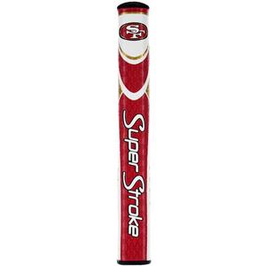 SuperStroke NFL Golf Putter Grip - Cross-Traction Surface Texture and Oversized Profile - Consistent Stroke with Non-Slip Grip (Mid Slim 2.0, San Francisco 49ers)
