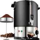100 Cup Coffee Maker Machine Urn - Large Percolator Pot Dispenser With Double-Wall Stainless Steel, Quick Brew, Stays Hot - Also for Water, Tea, Bever
