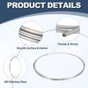 uxcell Stainless Steel Tubing Coil, 1/64" Wall Thickness 1/8" OD x 24.61 ft Industrial 304 Stainless Steel Coil Tube, Flexible Welded Steel Tubing Round Metal Pipe, Silver Tone