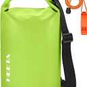 HEETA Waterproof Dry Bag for Women Men(Upgraded Version) 5L/10L/20L/30L/40L Roll Top Lightweight Dry Storage Bag Backpack with Emergency Whistle for Travel, Swimming, Boating, Kayaking, Camping, Beach (Lemon Green)