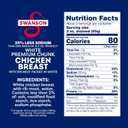 Swanson 25% Less Sodium White Premium Chunk Canned Chicken Breast in Water, 12.5 OZ Can (Case of 12) (EXP 10/30/27)