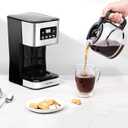 Chefman 12-Cup Programmable Coffee Maker, Electric Brewer, Auto Shut Off, Digital Display w/Auto-Brew Function, Anti-Drip Pot, Reusable Filter for Fresh Grounds, Square Stainless Steel, Glass Carafe