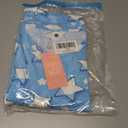 Women's Blue Stars Nightgown Short Sleeve V Neck Nightshirt Casual Sleepwear Lounge Wear Dress, L (Blue, L)