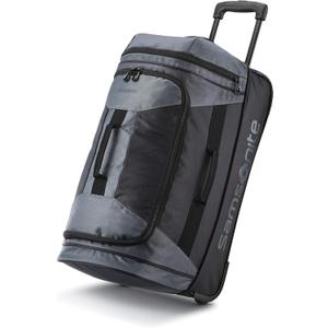 Samsonite Andante 2 Wheeled Duffel Bag 22-Inch Durable Rolling Luggage with Inline Skate Wheels, Push-Button Handle & Spacious Compartments Travel-Friendly and Lightweight -  Riverrock/Black