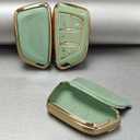 REPROTECTING TPU Key Fob Cover Compatible with Cadillac Escalade Escalade ESV (6 Buttons) (Black/Green)