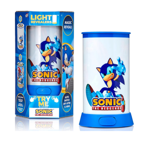 Wow Stuff! Light Revealers Lamp - Sonic The Hedgehog - 7.5" Night Light, 360 Image Scene & Character Reveal, Auto-Off, Illuminating Kids Room Decor